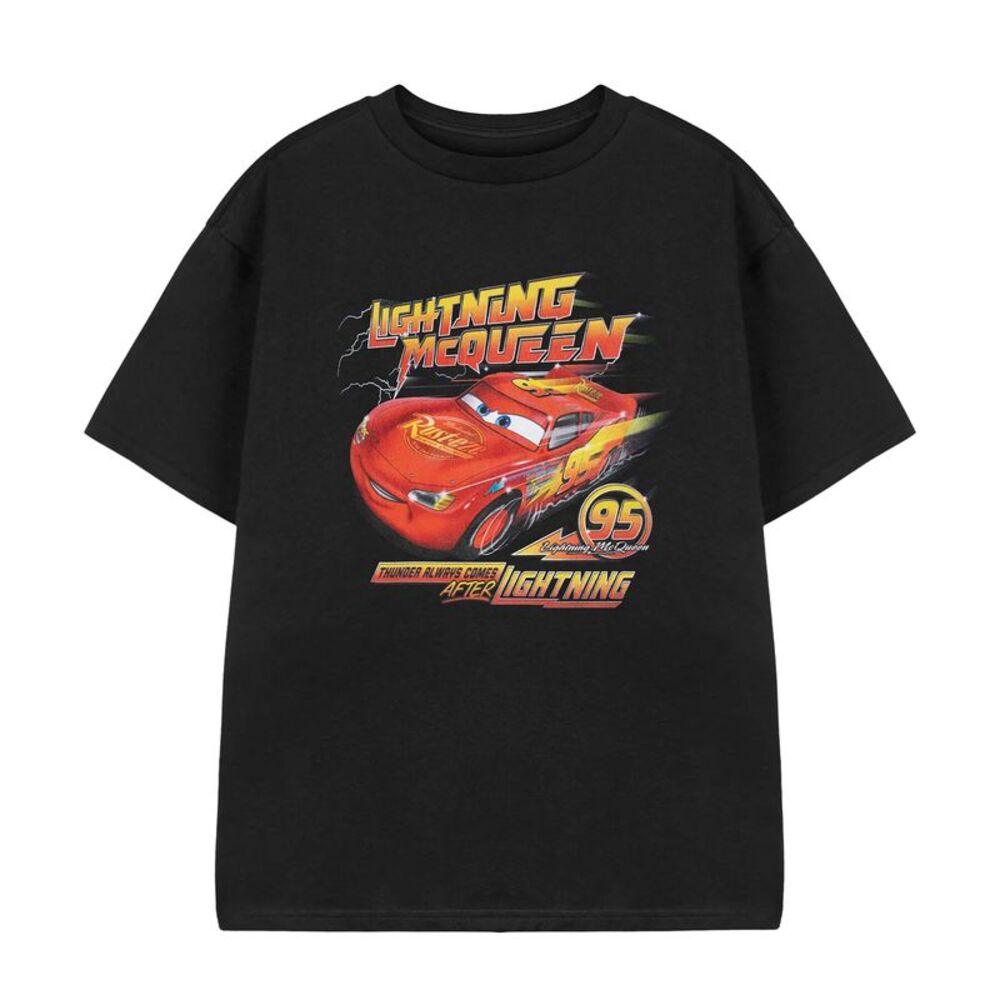 Cars Boys Short-Sleeved T-Shirt / Black Solid